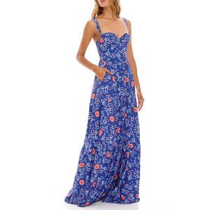 Agua Bendita Maxi Dress Dunna Antiq Floral Dress Size M